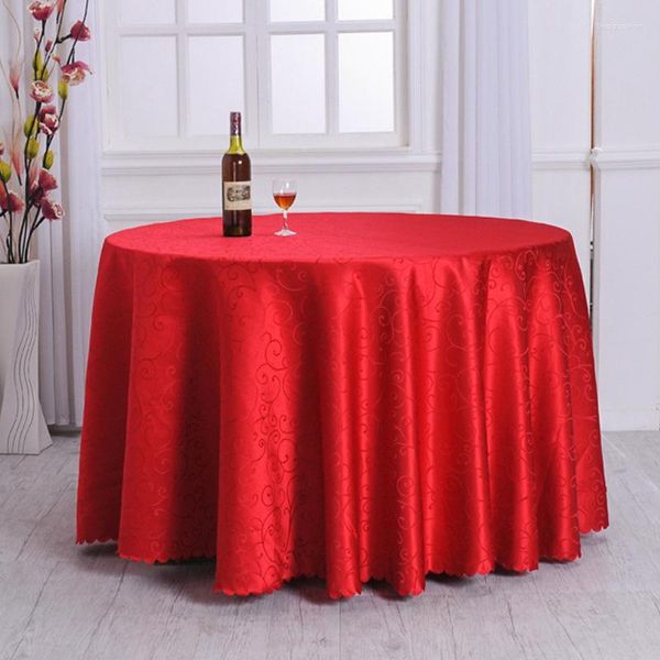 Pano de mesa 140/180cm redondo retro estilo europeu jacquard toalha de mesa festa de natal banquete jantar capa decorações para casa