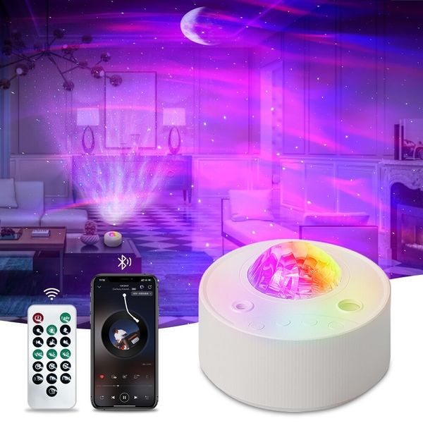 Lampade per proiettori Northern Lights Galaxy Proiettore Aurora Stars Luce notturna Laser Bluetooth Lampada per proiezione musicale per decorazioni per la camera da letto Regalo di compleanno 230923