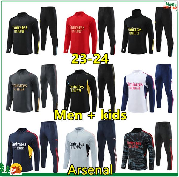 2023 2024 Arsen PEPE SKA Futebol Tracksuit Gunners Training Suit 22 23 24 Odegaard Tierney Homens Crianças Futebol Tracksuits Survetement Chandal Jogging Kit