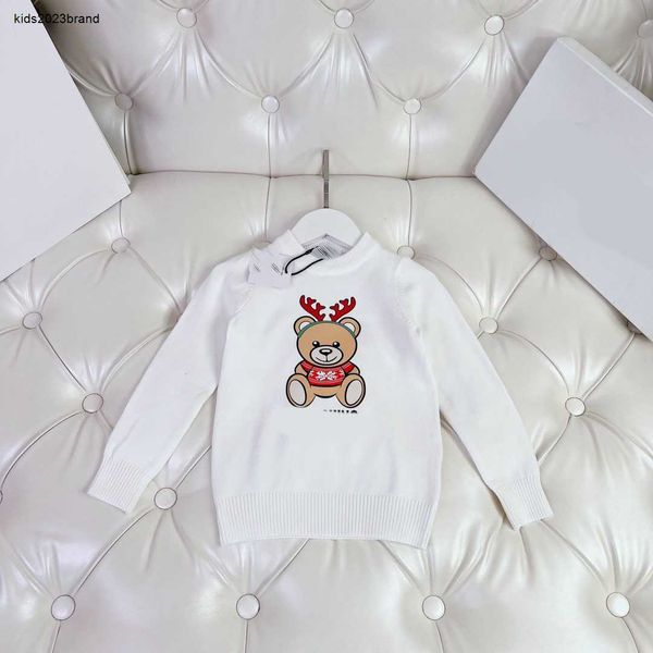 maglione per bambini Pullover lavorato a maglia di Natale per bambina Taglia 90-150 CM Modello di corno di cervo di neve Stampa bambino Maglieria top Sep20