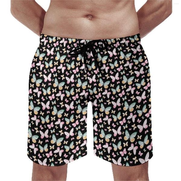 Herren -Shorts Sommerbrett schöne Schmetterling Sportbekleidung Farbstierdesign Kurzpants Mode komfortable Schwimmstädte