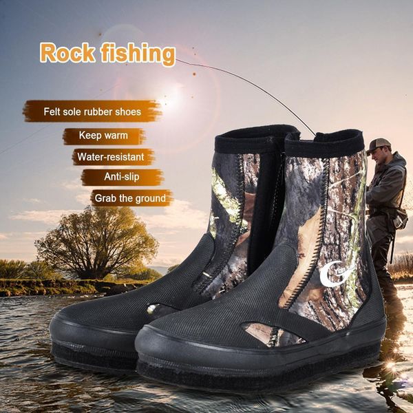 Sapatos de água 5mm neoprene botas de mergulho homens mulheres voar rocha sapatos de pesca à prova d 'água resistente ao desgaste sapatos upstream manter esportes aquáticos quentes 230922