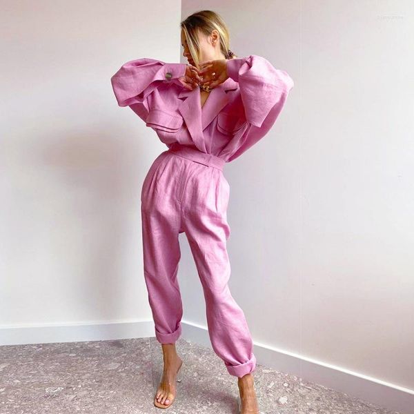 Kadın Ceketleri Anbenser Kadınlar 2 Parçası Setler Big Hollow Out Sleep Tasarım Pamuk ve Keten Büyük Boy Giysiler Pantolon Takım Takip