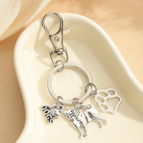 Брелки 20 шт., брелок для ключей «Я люблю собаку» для сумок, небольшой подарочный брелок для ключей, ювелирные изделия, автомобильный брелок, аксессуар