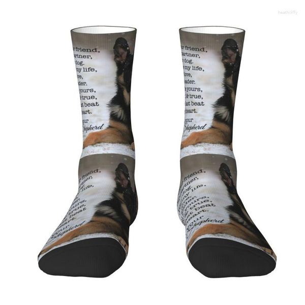 Herrensocken „I Am Your German Shepherd“-Kleid für Männer und Frauen, warme Mode, Neuheit, Hundeliebhaber-Crew