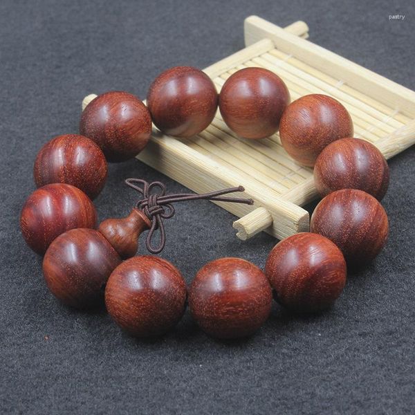 Charm-Armbänder, rotes Sandelholz, Buddha-Perlenarmband, handgefertigt, Blut, 6–20 mm, Handschmuck für Männer und Frauen