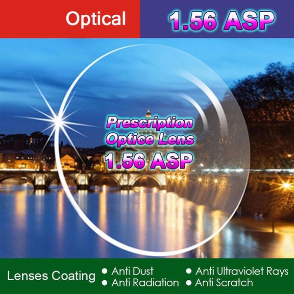 Yüksek Kalite Endeksi 1 56 1 61 1 67 1 74 Açık Optik Tek Görüş Lens HMC Asferik Anti-UV Reçete Lensleri 2PCS323V