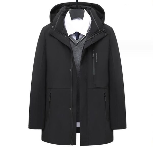 Piumino da uomo Parka Moda Uomo Piumino d'anatra bianco Addensare Cappotto lungo Coppia con cappuccio Caldo inverno Amanti Vestiti Giacca con cerniera 230923