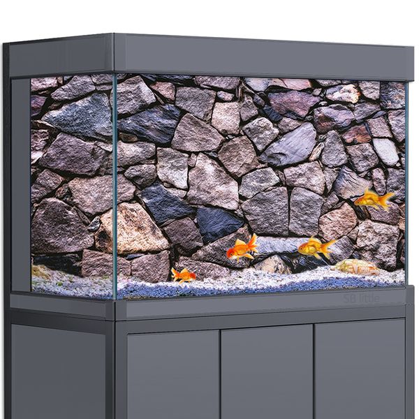 Aquarien Aquarium Hintergrund 3D Stein Felswände Marmoriert HD Druck Tapete Aquarium Reptilien Lebensraum Dekorationen PVC 230923