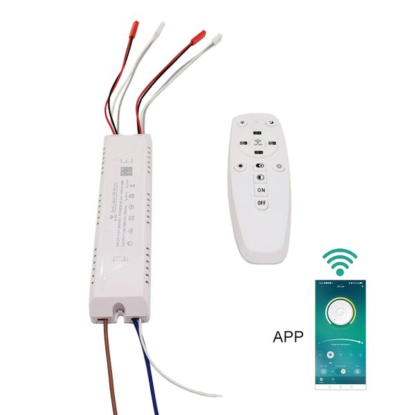 Fonte de alimentação com controle remoto, driver inteligente de led 2.4g, transformador com mudança de cor para reparar lâmpadas estragadas