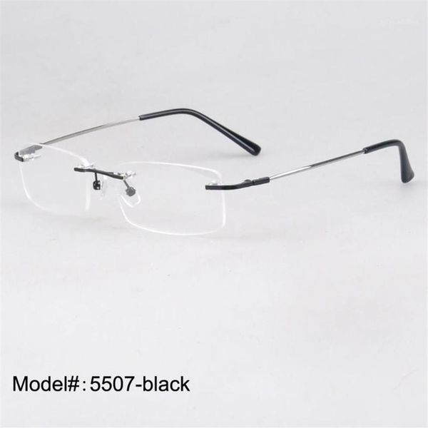 Montature per occhiali da sole Whole- 5507 Whole s 50 Pezzi / lotto Occhiali da vista ottici con cerniera in titanio con memoria senza montatura Spectacles1282a