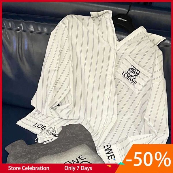 23 новых полосатых рубашки loews + цементно-серый комплект защиты от солнца с короткими рукавами, рубашка с кондиционером
