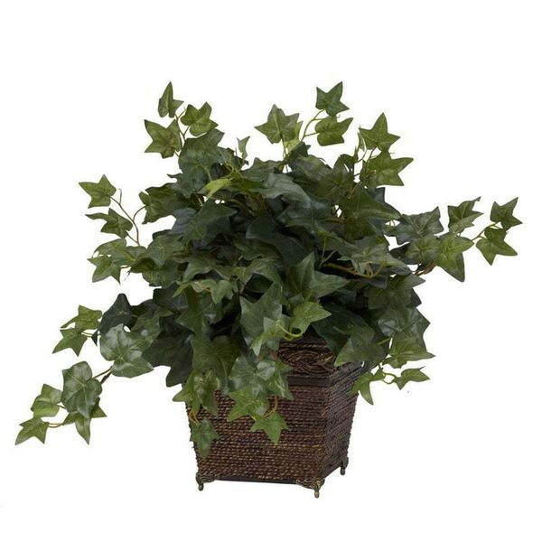 Aquários Puff Ivy com Corda Enrolada Plantador Poliéster Planta Artificial Verde Driftwood Aquário Madeira Peixe Aquário Plantas Lâmpada Repti 230923