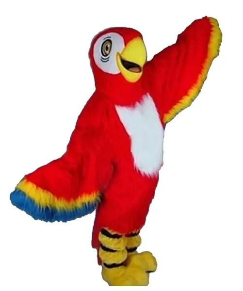 Costume da mascotte pappagallo rosso di Halloween, personaggio a tema anime dei cartoni animati, abito unisex per adulti, abito da festa di fantasia natalizia