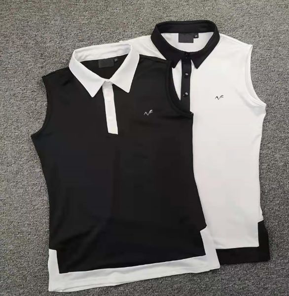 Camisetas ao ar livre tênis de golfe senhoras verão magro respirável de alta qualidade esportes moda camiseta polo camisa anti-pilling topo 230923