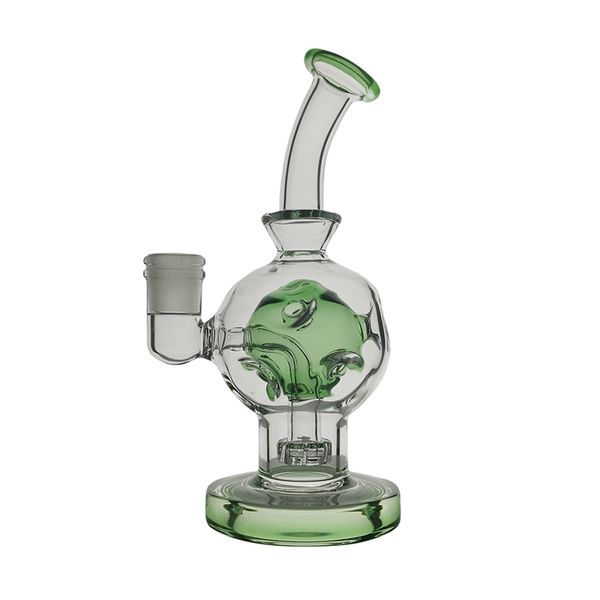 Yeni stil eklem mini fab yumurta nargile cam bong geri dönüştürücü sigara içme su borusu dab teçhizat 18cm yükseklik ile 14mm eklem