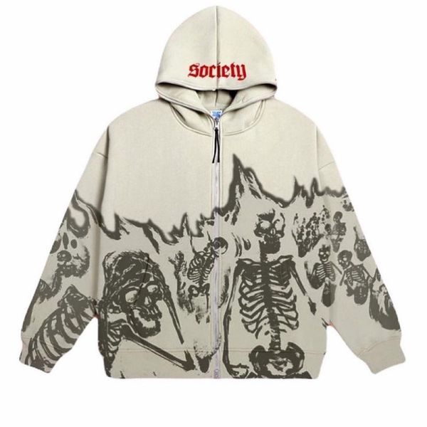 Damen Hoodies Sweatshirts Herbst und Winter American Retro Anime Totenkopf Hoodie Y2Kweibliche Modelle Gothic High Street Casual Paare Sweatshirt Hoodie 230923