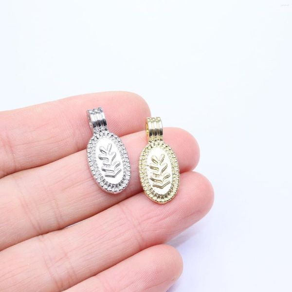 Charms 10 Stück schöne polierte Oberfläche Blätter Münze DIY Handwerk Frauen Mädchen Modeschmuck Nickel Blatt Cadmiumfrei