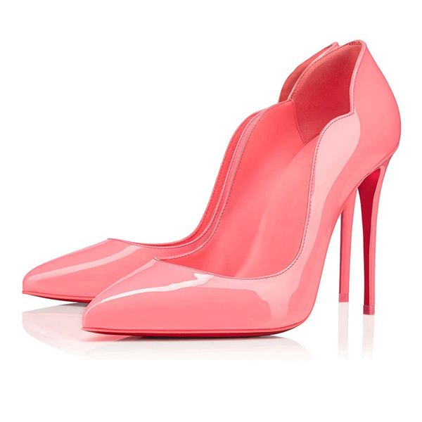 Роскошные летние женские сандалии, модные туфли-лодочки высотой 100 мм, итальянские женские классические розово-желтые лакированные кожаные дизайнерские модные сандалии для свадебной вечеринки, туфли на высоком каблуке, коробка EU 35-43