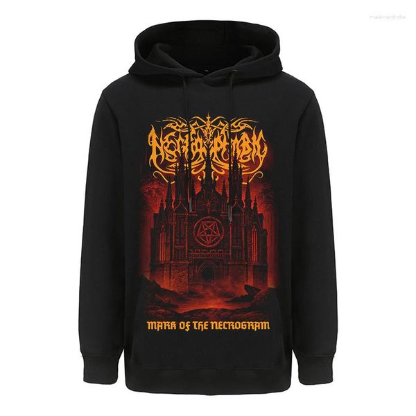 Erkek Hoodies Nekrofobik Ağır Zihinsel Band Hoodie Sweatshirts Erkekler/Kadın Uzun Kollu Hoody Teps Harajuku Street Giyim Hip Hop Kapşonlu Giysiler