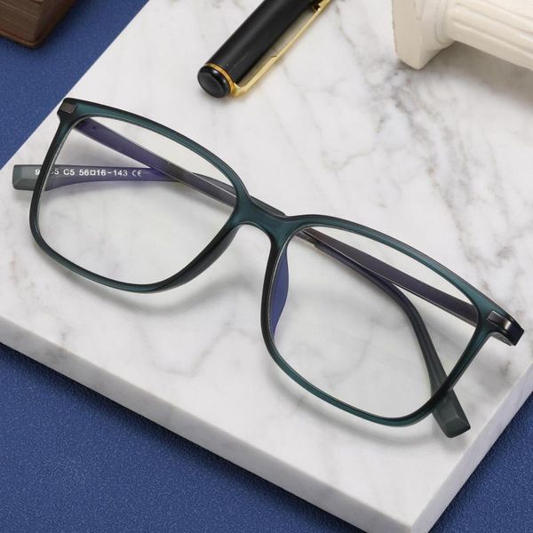 Sonnenbrillen Herren-Computerbrillen Blaulichtblockierende Brillen Nicht verschreibungspflichtige Brillen Optische TR90-Brillen Rechteckige Vollrandrahmen