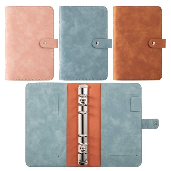 Suprimentos de arquivamento A5 PU Couro Binder Capa recarregável 6 Ring Notebook para A5 Filler Paper Personal Planning Binder com fecho de fivela magnética 230923