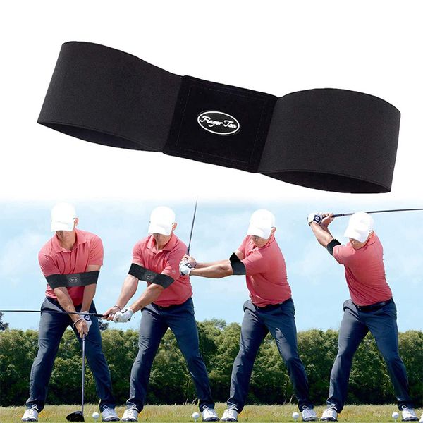 Outros produtos de golfe Professional Elastic Golf Swing Trainer Arm Band Belt Gesture Alignment Training Aid para praticar guia 230923