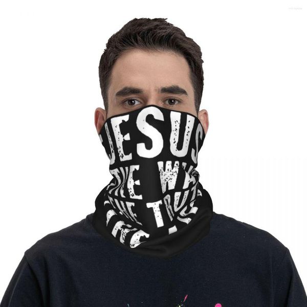 Schals Jesus Weg Wahrheit Leben John Christian Religiöse Maske Schal Zubehör Halsmanschette Bandana Coole Kopfbedeckung für Männer Frauen winddicht