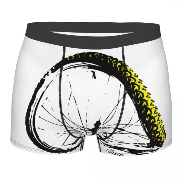 Cuecas homem torcido rodas roda dobrada mtb mountain bike roupa interior sexy boxer shorts calcinha homme poliéster