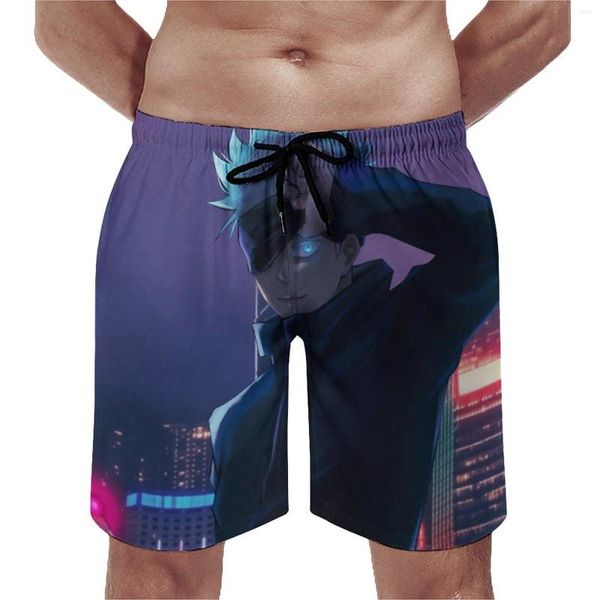 Pantaloncini da uomo Satoru Gojo Jujutsu Kaisen Board Summer The Night Surf Beach Uomo Quick Dry Vintage Costume da bagno di grandi dimensioni