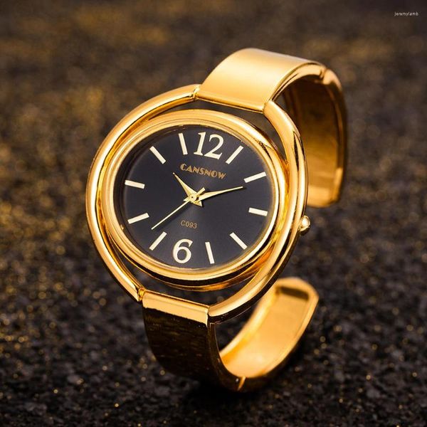 Relógios de pulso moda feminina relógios pulseira de ouro aço senhoras relógio de quartzo simples elegante relógio feminino presente zegarek damski