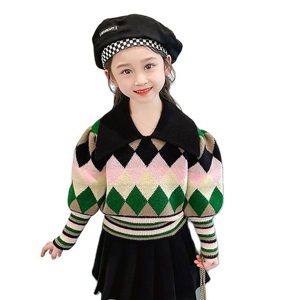 Cardigan Cardigan per bambini Felpe con motivo a righe per ragazze Stile casual Pullover per bambini Primavera Autunno Abbigliamento per bambini Ragazza 230923