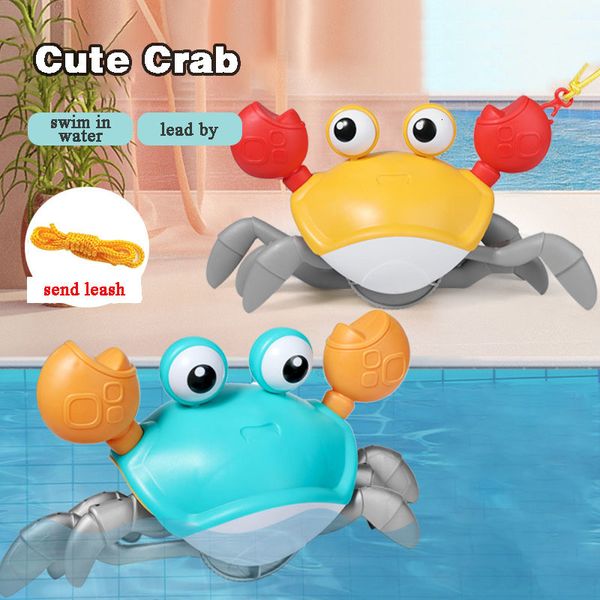 Brinquedos de banho Simulação inercial caranguejo rastejando caminhará brinquedos educativos banho de bebê e jogar jogos de água crianças brinquedos presentes 230923