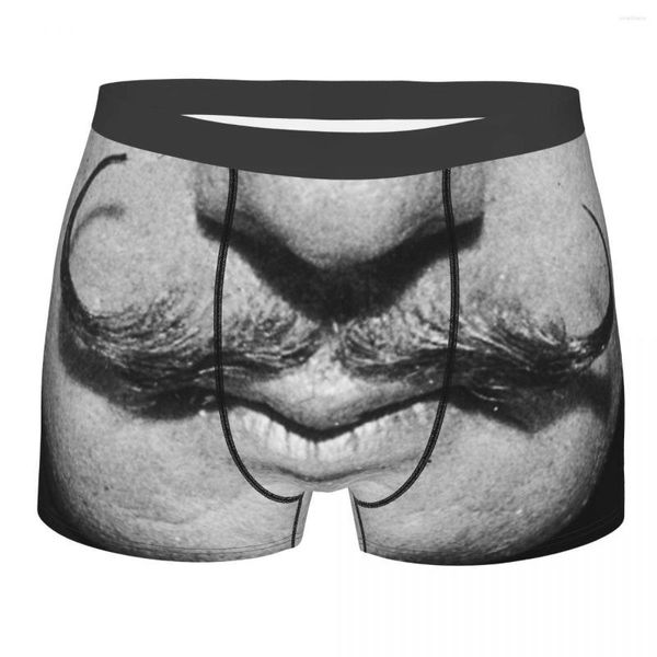 Cuecas masculinas salvador dali bigode retrato roupa interior novidade boxer shorts calcinha homme respirável s-xxl