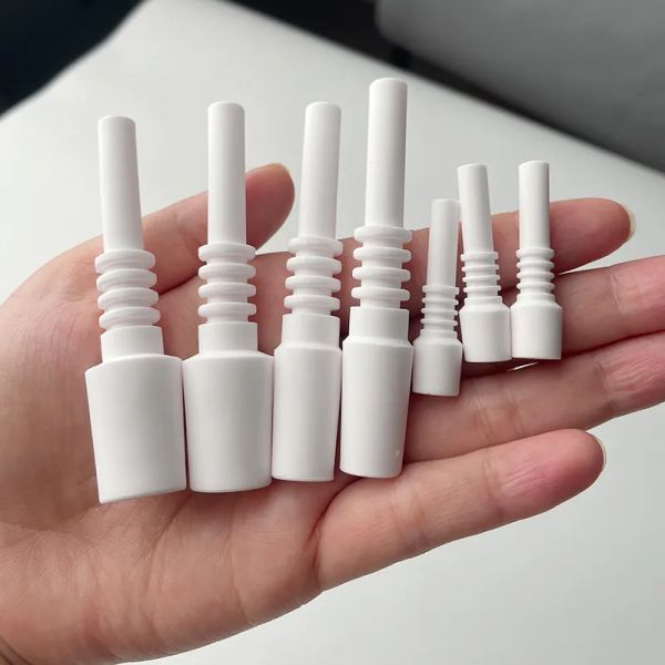 Mini ponta de unha de cerâmica pequena 14mm macho para kits de coletor de néctar NC pontas de unhas de substituição