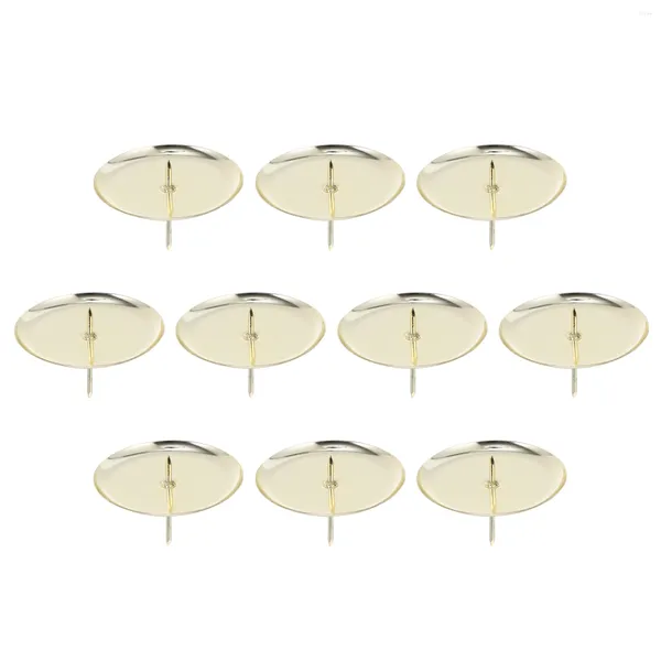 Titulares de vela 10 pcs titular decorações de bolo de casamento decorativo redondo casa castiçal grinalda de ferro