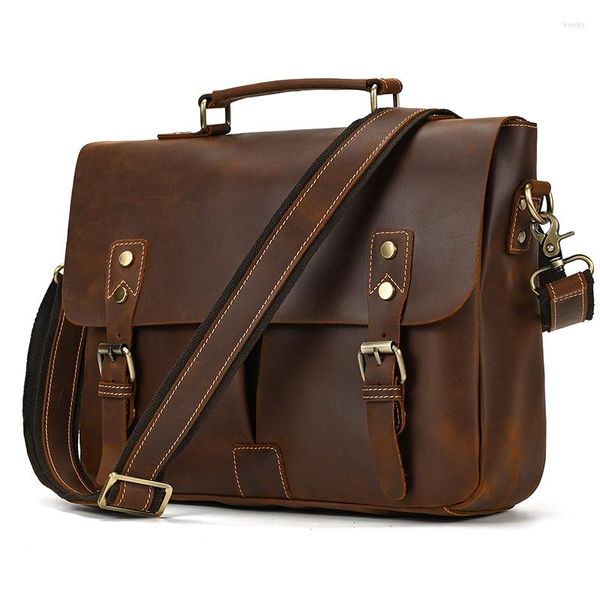 Портфели Sbirds, кожаный портфель, сумка на плечо, винтажный стиль, мужские сумки через плечо для книг формата A4, мужские и женские сумки