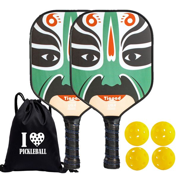 Tennisrackets TIAPAD Pickleball Paddles Set - USAPA goedgekeurde Pickle ball Racket Lichtgewicht koolstofvezel oppervlak met binnenkern PP Honingraat 230923