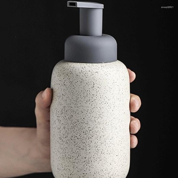 Dispenser di sapone liquido Dispenser di mousse in ceramica per bagno/Bottiglia di schiuma a pressione/Dispenser di bolle/Bottiglia di gel doccia in porcellana cinese per la cucina