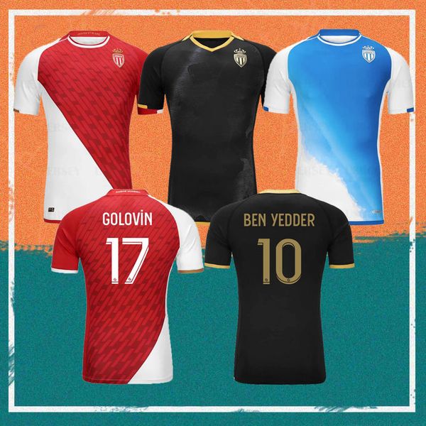 23/24 Mônaco Camisas de futebol 2023 Home ZAKARIA M. CAMARA BEN YEDDER BOADU GOLOVIN Camisa MINAMINO FOFANA FELIX EMBOLO SINGO Uniformes de futebol