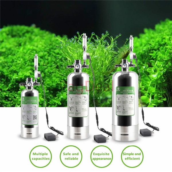 Bombas de ar Acessórios DIY Aquário Sistema Gerador de Co2 Kit Planta Tanque de Peixes Reator de Aço Medidor de Pressão Filtro Magnético Soleonid Cilindro de Gás 230923