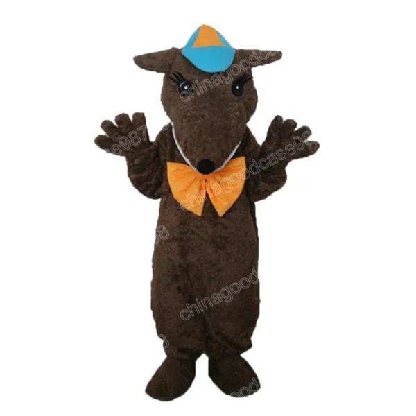 Costume da mascotte bestia marrone ad alte prestazioni Vestito da festa di Halloween di alta qualità Vestito da personaggio dei cartoni animati Vestito da carnevale unisex