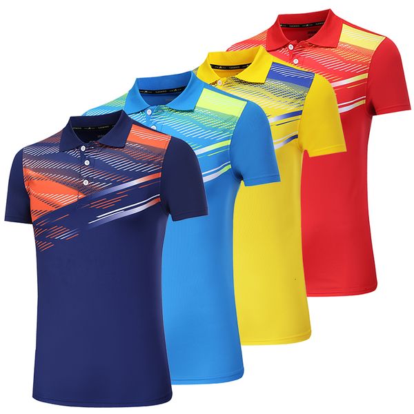 Magliette da esterno Polo da uomo Maglie da ping pong a maniche corte T-shirt da golf da uomo personalizzate Maglietta da badminton per squadre T-shirt da ping pong Camicie da corsa 230923