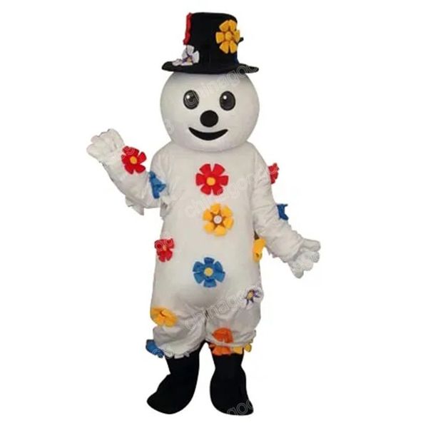 Desempenho flor boneco de neve mascote traje de alta qualidade halloween fantasia vestido de festa personagem dos desenhos animados terno carnaval unisex outfit