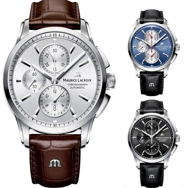 2022 MAURICE LACROIX Uhr Ben Tao Serie Drei-Augen-Chronograph Mode Lässig Top Luxus Leder Geschenkuhr215S