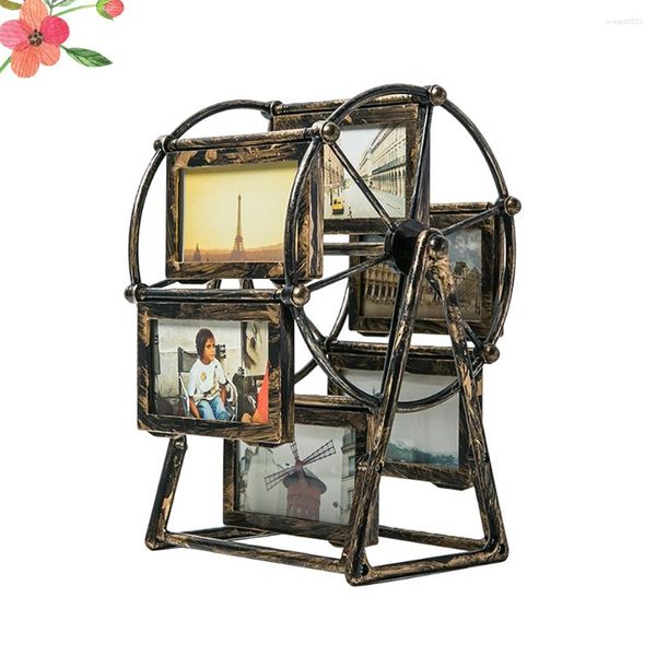 Quadros girando roda gigante moldura mesa mesa vintage po família personalizada para casa aniversário casamento