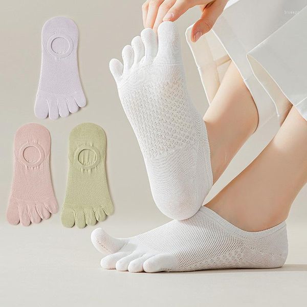 Frauen Socken Kappe Mode Atmungsaktive Sommer Ultradünne Fünf-finger Socke Unsichtbare Baumwolle Candy Farbe Damen Mädchen 5 Finger Boot sox