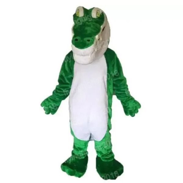 Costume da mascotte di coccodrillo verde di Halloween per adulti, cartone animato, personaggio a tema anime, abito unisex di carnevale, abito da festa di fantasia natalizio