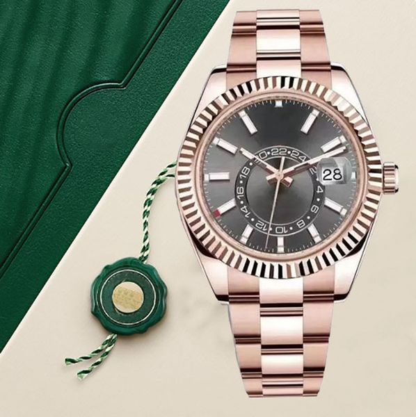 Relógio masculino de alta qualidade 41mm 18k ouro rosa 2813 movimento automático masculino pulseira de aço inoxidável relógios moda homem aaa relógios de pulso Montre homme designer fashion