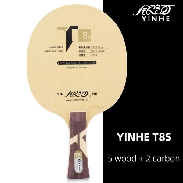 Racchette da ping pong Genuino yinhe Galaxy T-8S Lama da ping pong T8s 5wood 2 carbokev Base per racchetta da ping pong Raquete De Ping Pong 230923